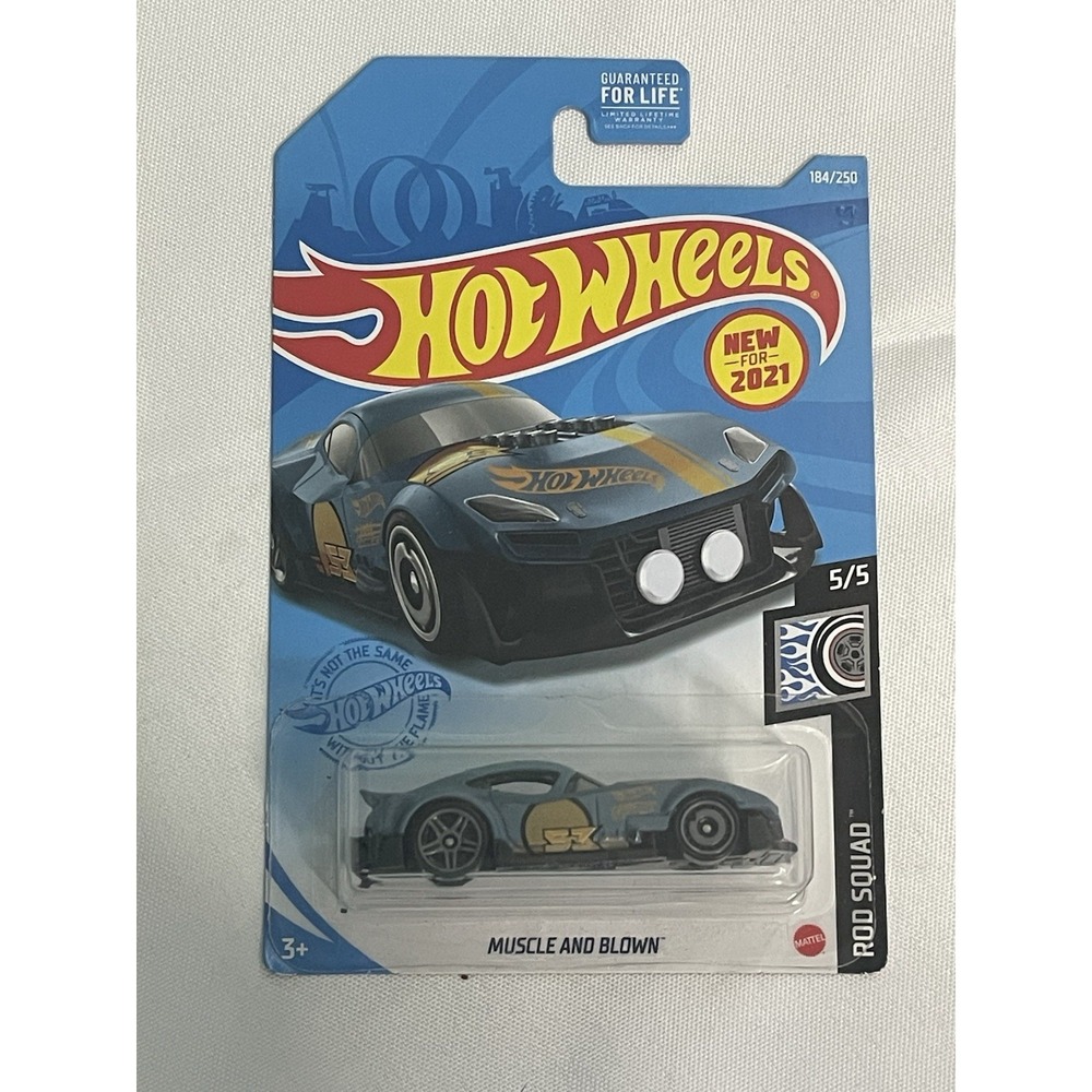 Hot Wheels Muscle and Blown Blue Rod Squad 5/5 184/250 Diecast Bad Card BinB